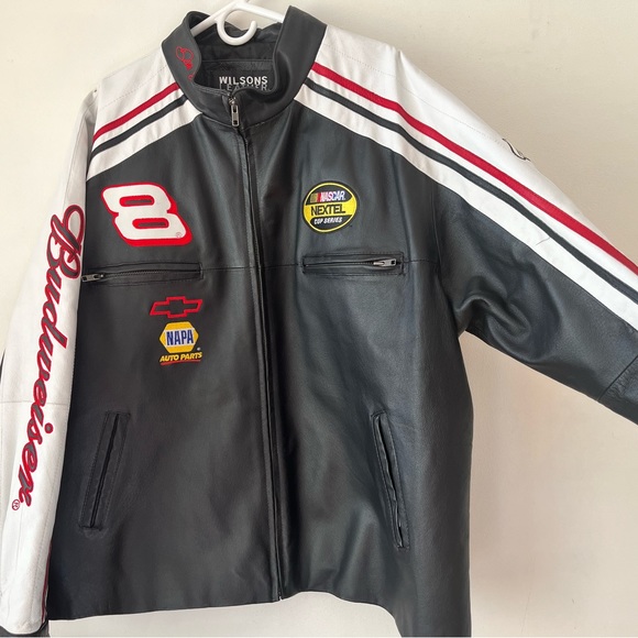 RARE Vintage Budweiser Wilsons Leather Chase Men’s Leather Jacket Size XL - Picture 2 of 9